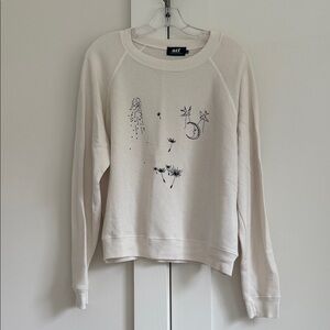 ATF Casual Cream Sweatshirt with Delicate Black Sketch